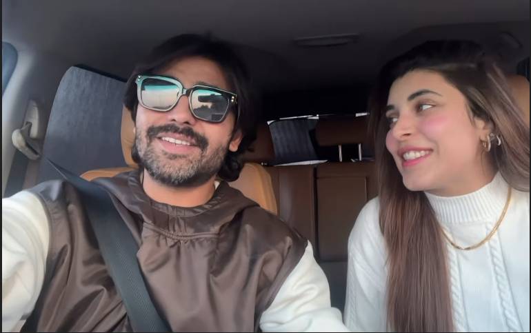 Farhan Saeed & Urwa Hocane mark eight years of wedding with romantic car ride and serenade 
