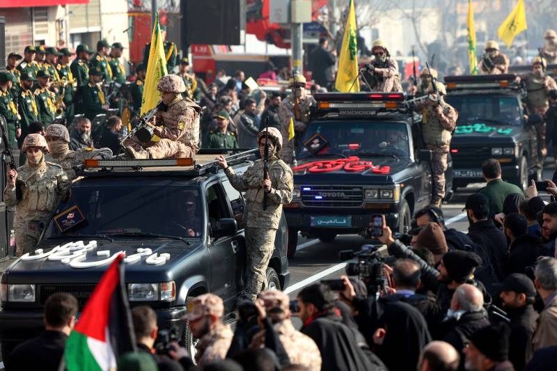 Iranian militias hold anti-Israeli rally to show solidarity with victims