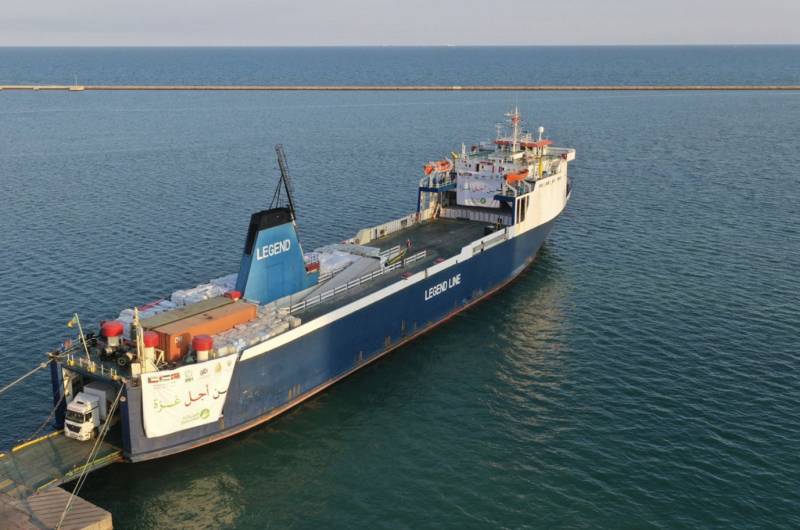 First Gaza aid ship arrives at Egypt's El-Arish port since ceasefire