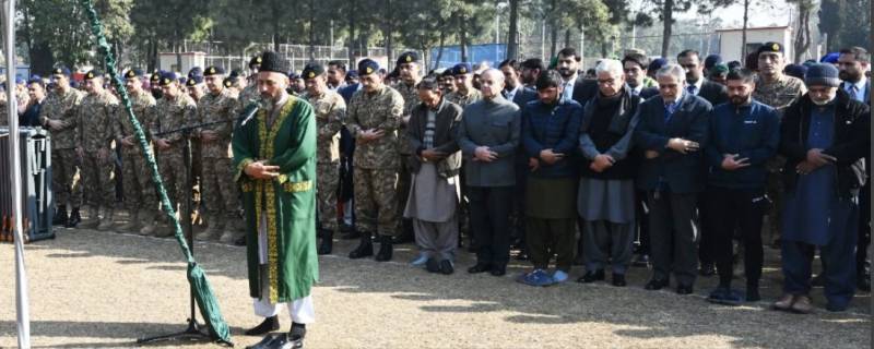 Funeral prayer of Major Hamza Israr Shaheed offered at Chaklala Garrison