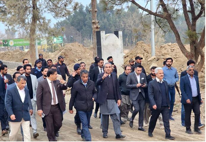 Interior Minister Naqvi inspects work on projects in Islamabad