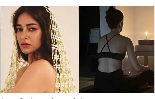 A glimpse of Ananya Panday taking 'Trataka meditation'