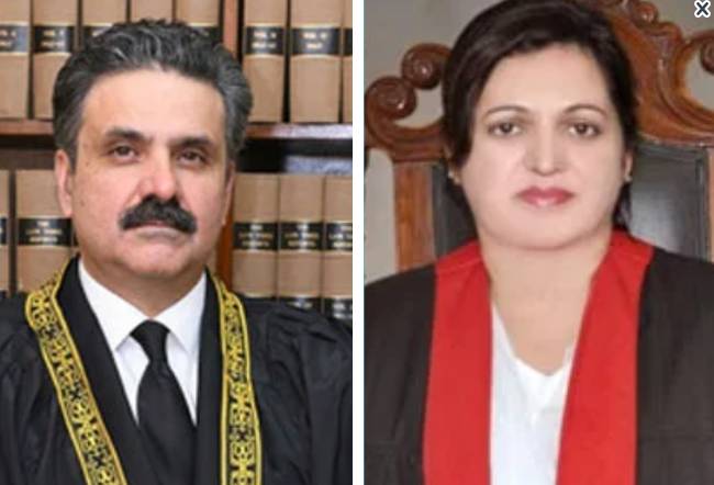 LHC chief justice meets CJP Afridi in Islamabad 