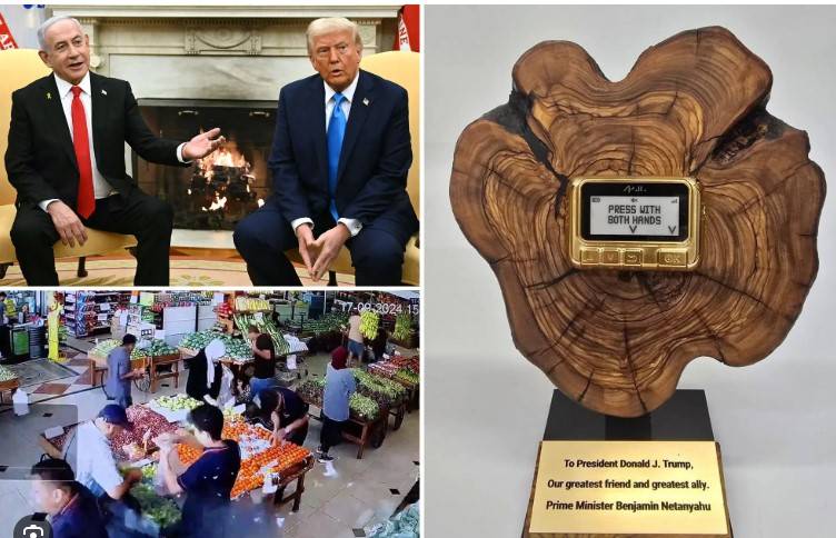 Israel PM gifts golden pager to Trump symbolising attack on Hezbollah