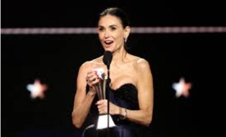 Demi Moore wins at Critics Choice with disgraced rival Gascon absent
