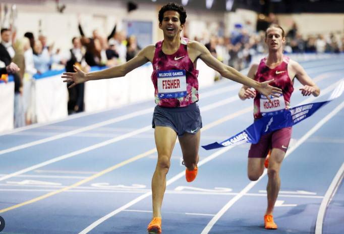 Fisher sets 3,000m world record at Millrose Games