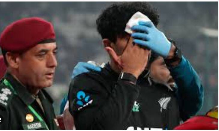 New Zealand's Ravindra suffers sickening head injury in Pakistan ODI