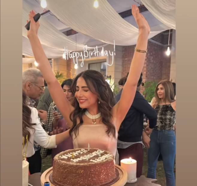 Ushna Shah's birthday celebration with close pals 
