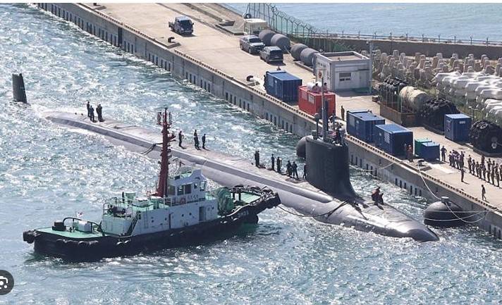 North Korea slams 'hostile military act' after US sub visits South