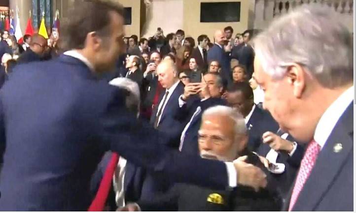 President Macron ignores Indian PM Modi’s hand at Paris Summit
