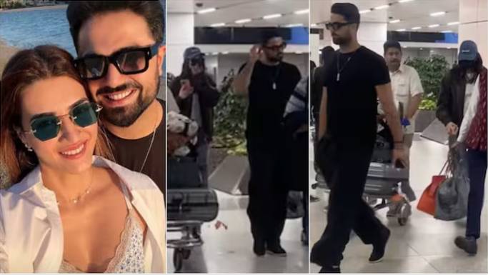 Wedding speculations arise for Kriti Sanon and Kabir Bahia after airport appearance