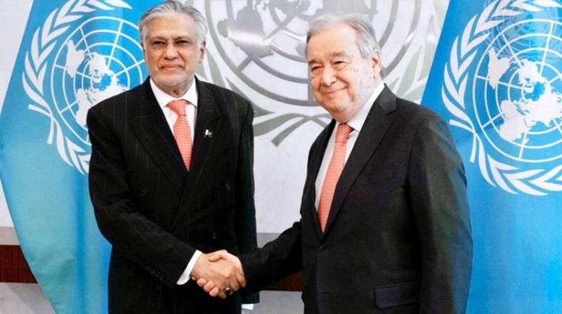 Dar meets UN chief, reaffirms Pakistan’s global peace commitment