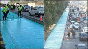 Rain washes aways Biker Lane paint worth Rs110 million in Lahore 
