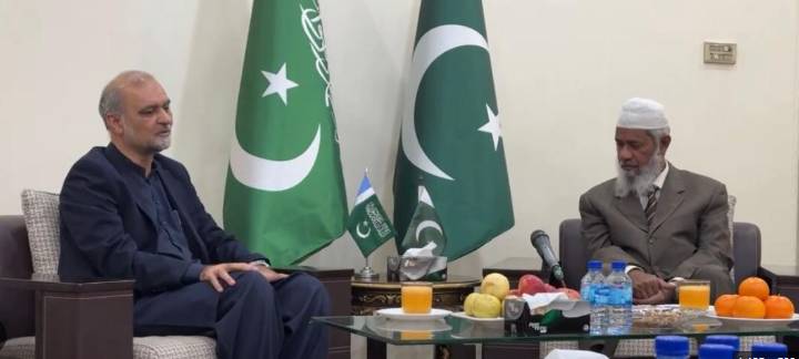 Zakir Naik reaches Lahore, visits Mansura to meet JI chief Hafiz Naeem 