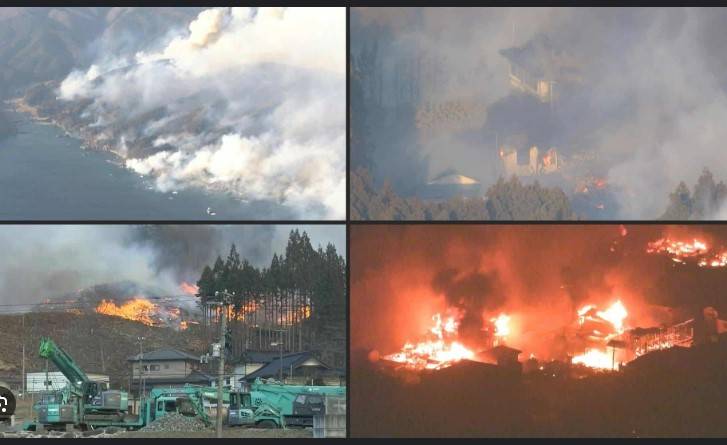 One death as Japan forest fire burns buildings, prompts evacuations