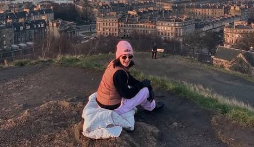 Hania Aamir exploring Edinburgh 
