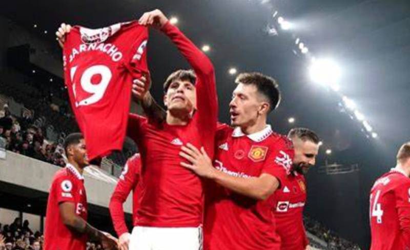 Man Utd's Garnacho to pay for team dinner after marching down tunnel