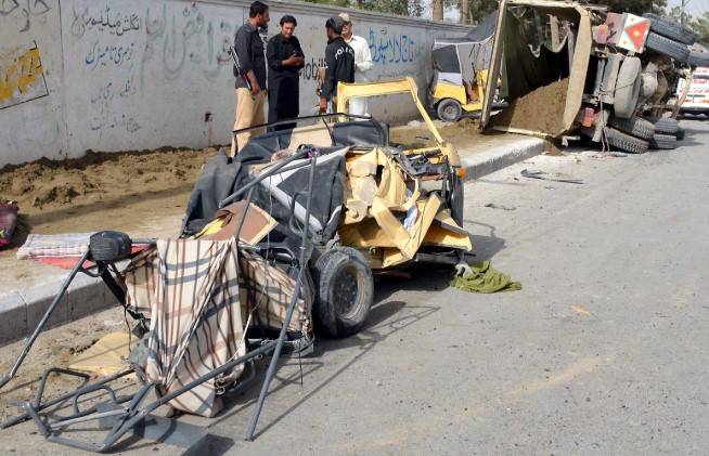 Dumper kills man who came to Karachi to shop for son’s wedding
