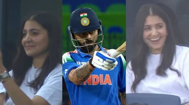 Anushka Sharma’s adorable reaction to Virat Kohli’s half-century during Ind Vs Aus match