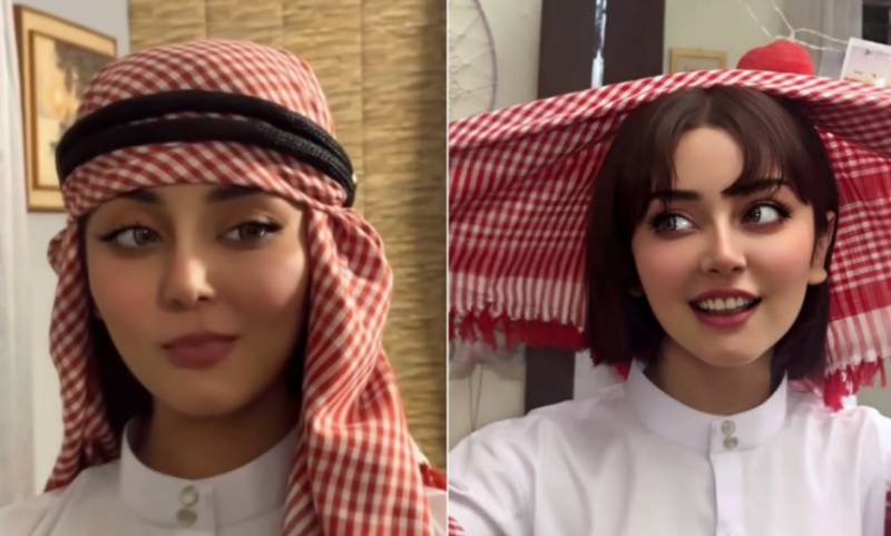 Alizeh Shah tries Arabic boys look in Ramadan