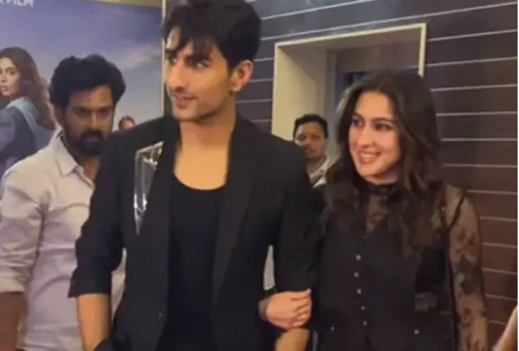Sara and Ibrahim Ali Khan turn heads in twining outfits at ‘Nadaaniyan’s special screening 
