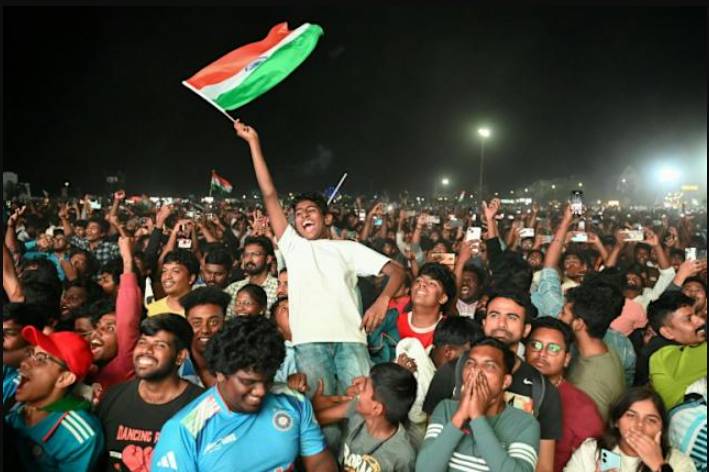 Street celebrations after India win Champions Trophy final