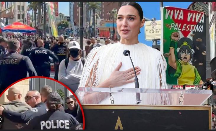 Israeli actress Gal Gadot's Walk of Fame ceremony crashed by pro-Palestine protesters