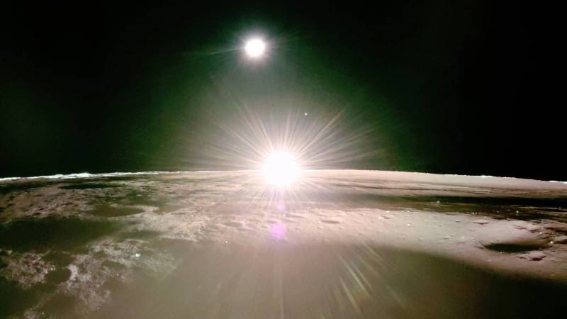 Ghostly lunar sunsets shot by private lander