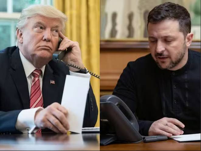 Trump says Ukraine truce bid 'on track' after Zelensky call