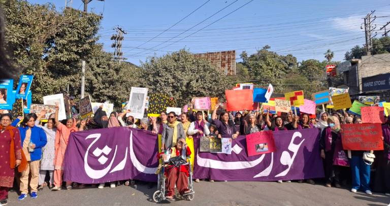 Aurat march organizers booked for holding protest sans NOC