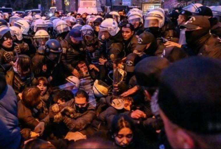 Turkey braces for fourth night of protests as police quiz mayor