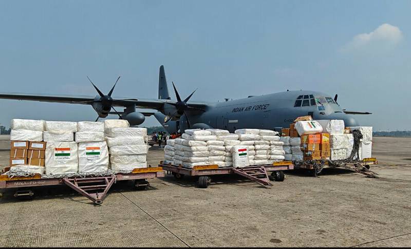 India sends aid flights to quake-hit Myanmar