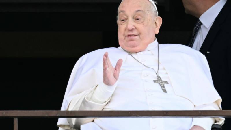 Convalescing pope says illness is universal as misses another Angelus