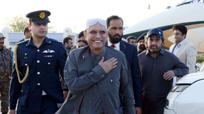 President Zardari arrives in Nawabshah to celebrate Eid 