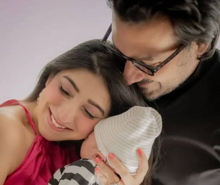Mariyam Nafees and husband celebrate first Eid with little one