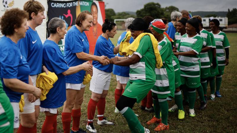 Selfies, goals and cheers at South Africa's grannies World Cup