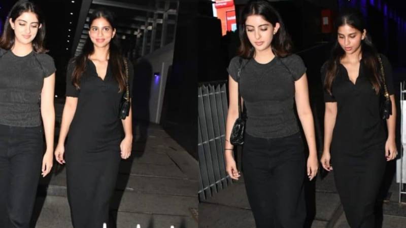 Suhana Khan, Agastya Nanda twin in black as their dinner date goes viral