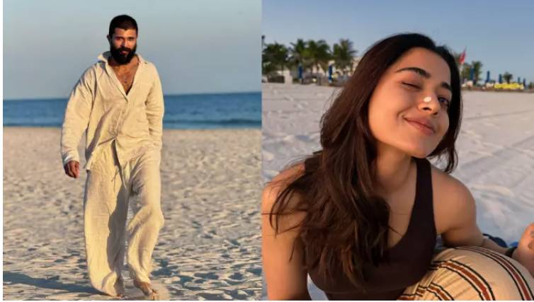Rashmika Mandanna celebrates birthday with rumored boyfriend Vijay Deverakonda at beach
