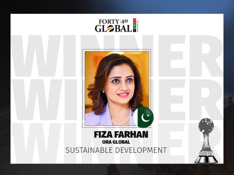 Fiza Farhan named among 40 Under 40 Global Leaders—Only Pakistani to receive the honour