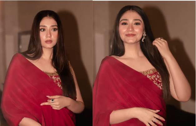 Durefishan Saleem 'beauty of epitome' in gorgeous red saree
