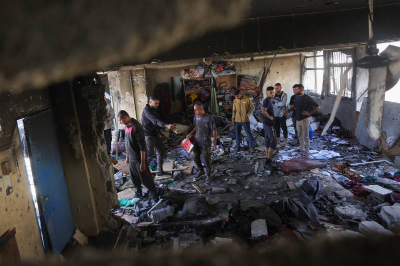 Gaza rescuers say 40 displaced people killed in Israeli strikes