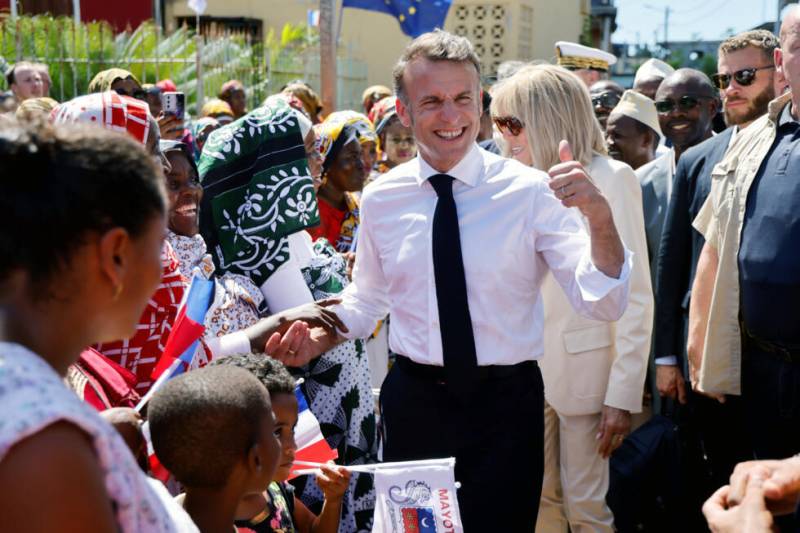 Macron vows to step up reconstruction in cyclone-hit Mayotte