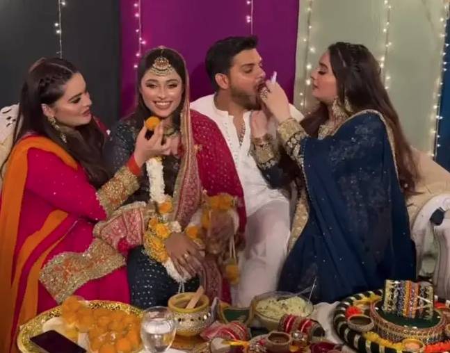 Aiman and Minal Khan brother’s wedding festivities begin with delightful mayun event