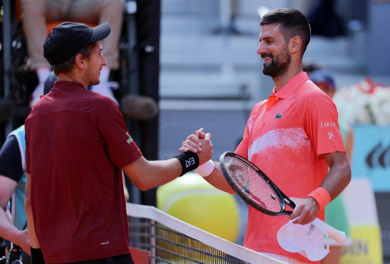 Djokovic crashes to nervous Arnaldi in Madrid opener