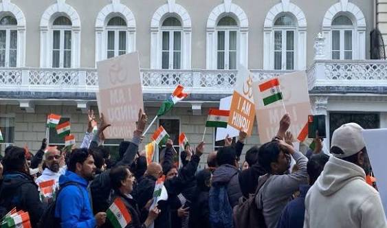 UK police disperse Indian protesters outside India House in London