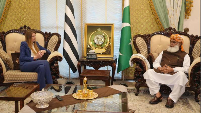 British High Commissioner calls on JUI Chief, discuss Pak-India tension