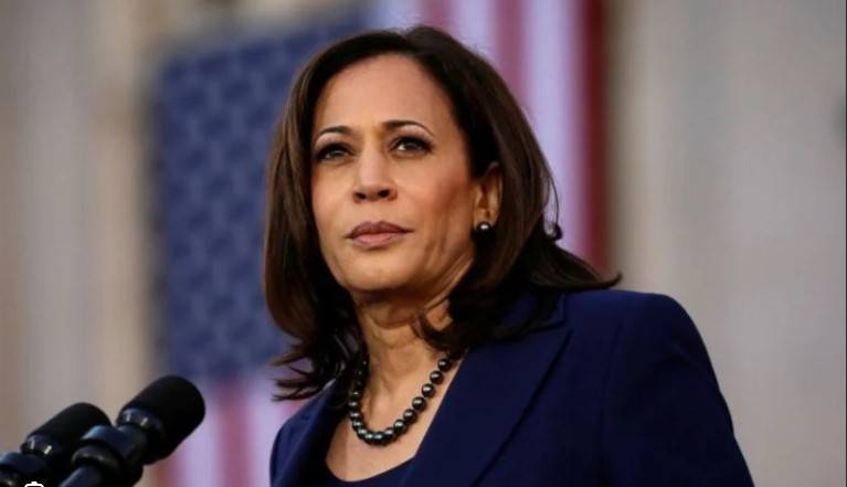 Kamala Harris says Trump's America is 'self-serving'