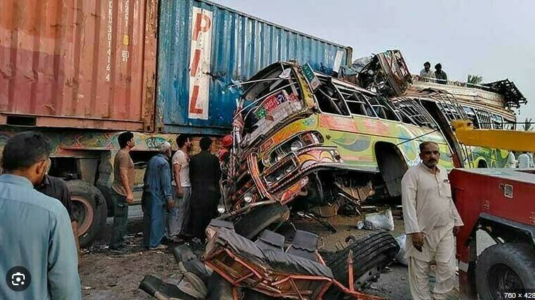 Three die in coach-trailer collision on CPEC Motorway