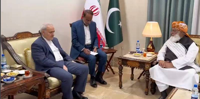 Fazl visits Iranian embassy, meets ambassador Reza Moqaddami