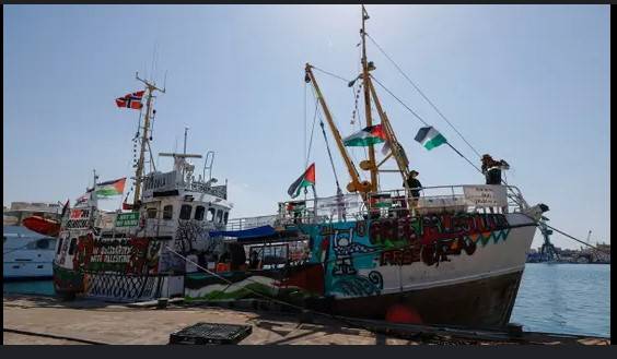 Activists say Israeli drones hit aid boat heading for Gaza